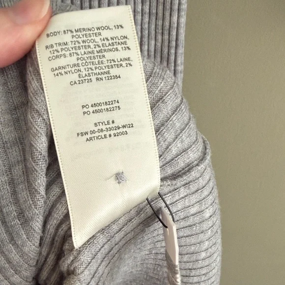 BABATON Avalon Dress Ribbed Button-Front Long Sleeve in Light Gray size small - Picture 11 of 11